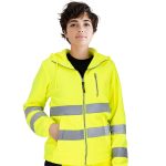 Dámska flísová reflexná mikina s kapucňou MANTIS HOOD HIVIS