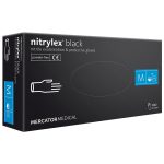 Jednorázové nitrylové rukavice 100ks MERCATOR Nitrylex® BLACK nepúdrované
