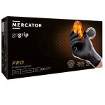Jednorázové nitrilové rukavice 50ks MERCATOR® GoGrip BLACK nepúdrované