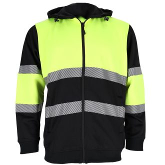 Pracovná reflexná mikina s kapucňou na zips SUNSET