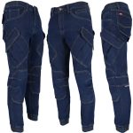 Pracovné rifľové nohavice strečové JEANS TECH BLUE